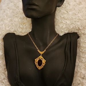 Vintage Goldette Victorian Renaissance Intaglio Necklace